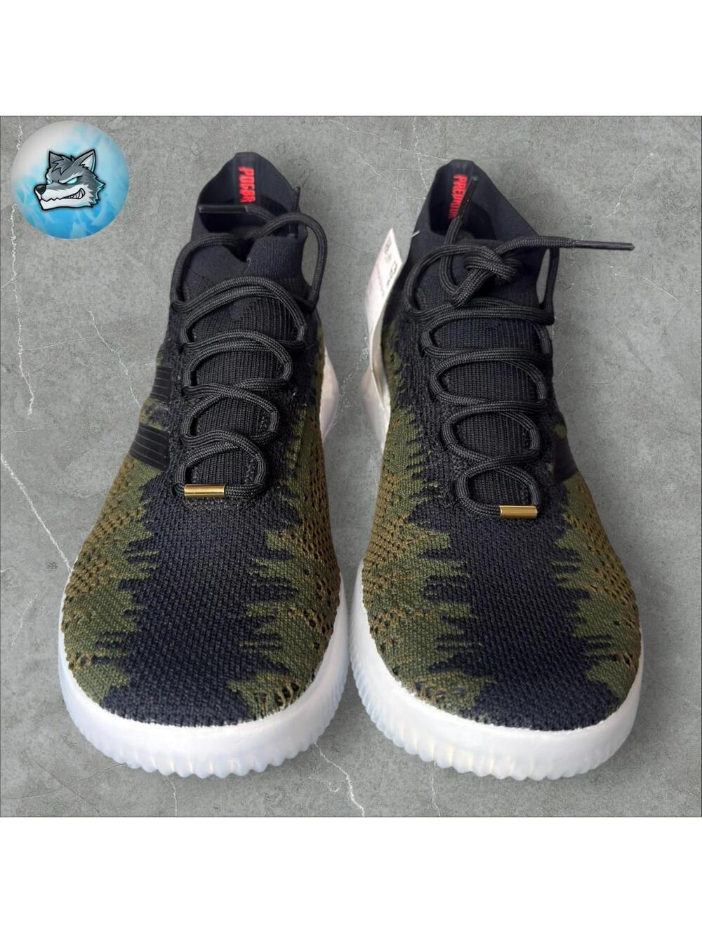Adidas Paul Pogba Predator Shoes Black Green Indoor Soccer Mens 9 BB7416 New - Picture 2 of 6